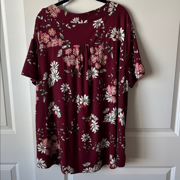 NWOT Folunsi Women’s Short Sleeve Blouse 4X - Picture 4 of 7